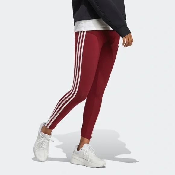 adidas ESSENTIALS 3-STRIPES HIGH-WAISTED SINGLE JERSEY LEGGINGS - Picture 3 of 8
